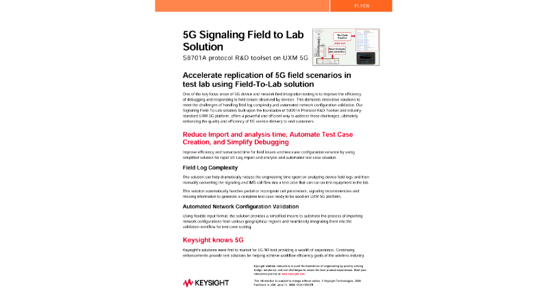 5G Signaling Field to Lab Solution